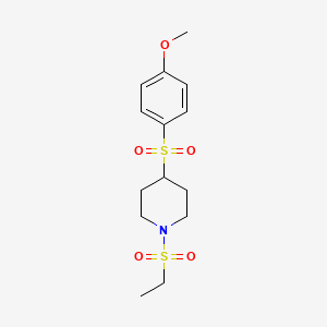 1-(Ethylsulfonyl)-4-((4-methoxyphenyl)sulfonyl)piperidine