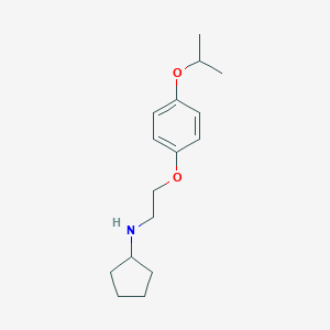 molecular formula C16H25NO2 B262230 N-cyclopentyl-N-[2-(4-isopropoxyphenoxy)ethyl]amine 