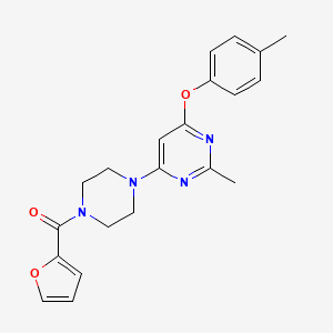 Furan-2-yl(4-(2-methyl-6-(p-tolyloxy)pyrimidin-4-yl)piperazin-1-yl)methanone