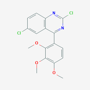 molecular formula C17H14Cl2N2O3 B2622304 2,6-Dichloro-4-(2,3,4-trimethoxyphenyl)quinazoline CAS No. 1808832-15-6