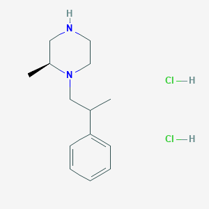 molecular formula C14H24Cl2N2 B2622317 (2S)-2-Methyl-1-(2-phenylpropyl)piperazine;dihydrochloride CAS No. 2460745-62-2