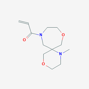 molecular formula C12H20N2O3 B2622320 1-(1-Methyl-4,11-dioxa-1,8-diazaspiro[5.6]dodecan-8-yl)prop-2-en-1-one CAS No. 2361657-42-1