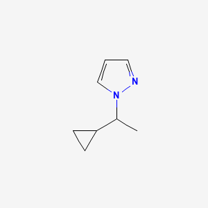 molecular formula C8H12N2 B2622324 1-(1-cyclopropylethyl)-1H-pyrazole CAS No. 1248011-87-1