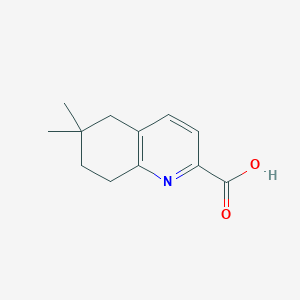 molecular formula C12H15NO2 B2622325 6,6-Dimethyl-7,8-dihydro-5H-quinoline-2-carboxylic acid CAS No. 2411256-41-0