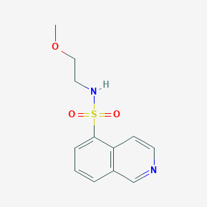 molecular formula C12H14N2O3S B2622329 N-(2-methoxyethyl)isoquinoline-5-sulfonamide CAS No. 1049545-87-0