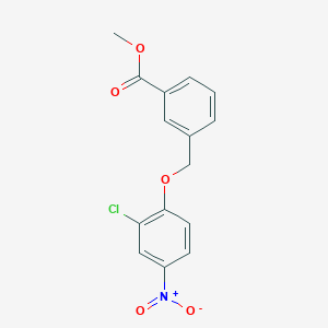 molecular formula C15H12ClNO5 B2622333 Methyl 3-[(2-chloro-4-nitrophenoxy)methyl]benzoate CAS No. 500594-68-3