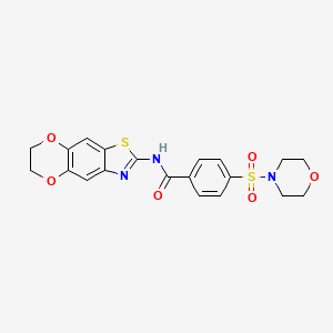 N-(6,7-dihydro-[1,4]dioxino[2,3-f][1,3]benzothiazol-2-yl)-4-morpholin-4-ylsulfonylbenzamide