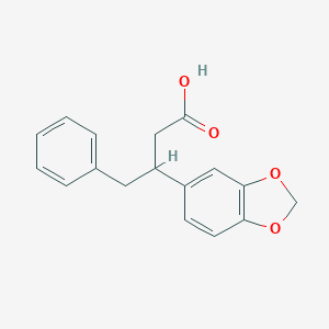 molecular formula C17H16O4 B262234 3-(1,3-Benzodioxol-5-yl)-4-phenylbutanoic acid 