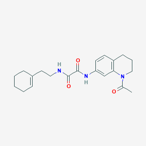 molecular formula C21H27N3O3 B2622344 N'-(1-acetyl-3,4-dihydro-2H-quinolin-7-yl)-N-[2-(cyclohexen-1-yl)ethyl]oxamide CAS No. 898424-20-9