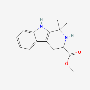 molecular formula C15H18N2O2 B2622350 methyl 1,1-dimethyl-2,3,4,9-tetrahydro-1H-beta-carboline-3-carboxylate CAS No. 113247-20-4