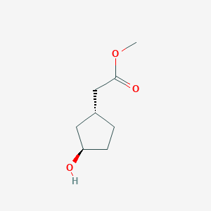 molecular formula C8H14O3 B2622351 Methyl 2-[(1R,3R)-rel-3-hydroxycyclopentyl]acetate CAS No. 138903-81-8