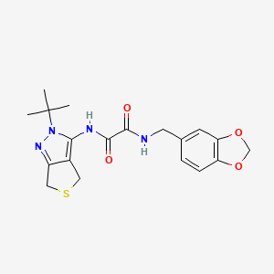 N-(1,3-benzodioxol-5-ylmethyl)-N'-(2-tert-butyl-4,6-dihydrothieno[3,4-c]pyrazol-3-yl)oxamide