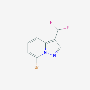 molecular formula C8H5BrF2N2 B2622354 7-Bromo-3-(difluoromethyl)pyrazolo[1,5-a]pyridine CAS No. 2248349-50-8