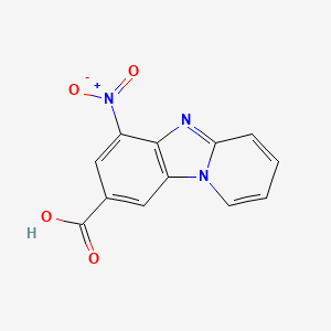 molecular formula C12H7N3O4 B2622362 6-Nitropyrido[1,2-a]benzimidazole-8-carboxylic acid CAS No. 909352-77-8