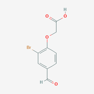 molecular formula C9H7BrO4 B2622381 2-(2-Bromo-4-formylphenoxy)acetic acid CAS No. 428838-49-7