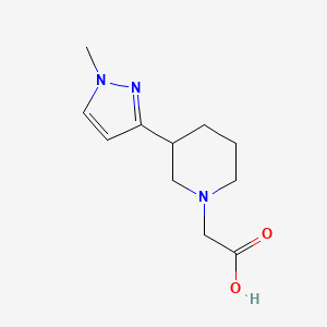 molecular formula C11H17N3O2 B2622394 2-(3-(1-methyl-1H-pyrazol-3-yl)piperidin-1-yl)acetic acid CAS No. 2031258-73-6