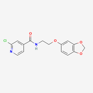 molecular formula C15H13ClN2O4 B2622397 N-[2-(2H-1,3-benzodioxol-5-yloxy)ethyl]-2-chloropyridine-4-carboxamide CAS No. 1197662-22-8