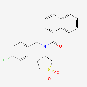 N-[(4-chlorophenyl)methyl]-N-(1,1-dioxo-1lambda6-thiolan-3-yl)naphthalene-1-carboxamide