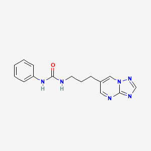 molecular formula C15H16N6O B2622419 1-(3-([1,2,4]Triazolo[1,5-a]pyrimidin-6-yl)propyl)-3-phenylurea CAS No. 2034377-90-5