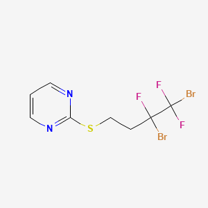 2-[(3,4-Dibromo-3,4,4-trifluorobutyl)sulfanyl]pyrimidine
