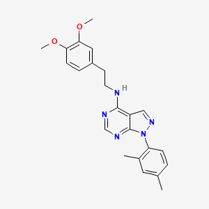 molecular formula C23H25N5O2 B2622421 N-[2-(3,4-dimethoxyphenyl)ethyl]-1-(2,4-dimethylphenyl)-1H-pyrazolo[3,4-d]pyrimidin-4-amine CAS No. 393784-66-2