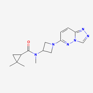 molecular formula C15H20N6O B2622445 N-(1-([1,2,4]triazolo[4,3-b]pyridazin-6-yl)azetidin-3-yl)-N,2,2-trimethylcyclopropane-1-carboxamide CAS No. 2320221-99-4