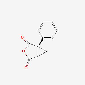 molecular formula C11H8O3 B2622449 (1R)-1-Phenyl-3-oxabicyclo[3.1.0]hexane-2,4-dione CAS No. 185683-71-0