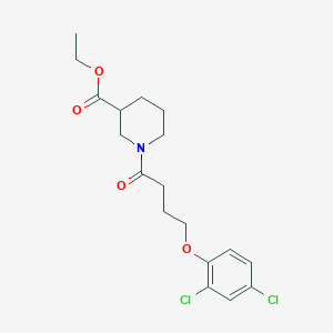 molecular formula C18H23Cl2NO4 B262245 Ethyl 1-[4-(2,4-dichlorophenoxy)butanoyl]piperidine-3-carboxylate 