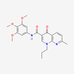 7-methyl-4-oxo-1-propyl-N-(3,4,5-trimethoxyphenyl)-1,4-dihydro-1,8-naphthyridine-3-carboxamide