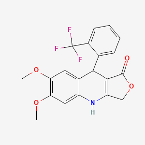 6,7-dimethoxy-9-[2-(trifluoromethyl)phenyl]-4,9-dihydrofuro[3,4-b]quinolin-1(3H)-one