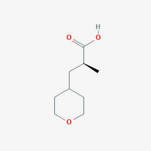 (2S)-2-Methyl-3-(oxan-4-yl)propanoic acid