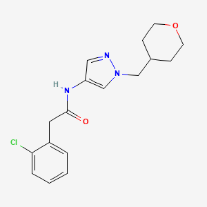 2-(2-chlorophenyl)-N-(1-((tetrahydro-2H-pyran-4-yl)methyl)-1H-pyrazol-4-yl)acetamide
