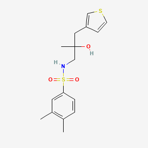 S-(3,4-dimethylphenyl)-2-hydroxy-2-methyl-3-(thiophen-3-yl)propane-1-sulfonamido