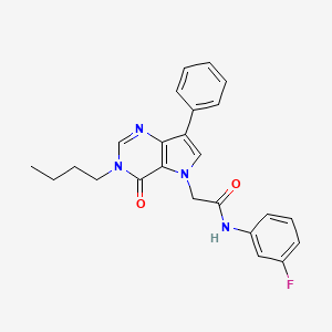 2-(3-butyl-4-oxo-7-phenyl-3,4-dihydro-5H-pyrrolo[3,2-d]pyrimidin-5-yl)-N-(3-fluorophenyl)acetamide