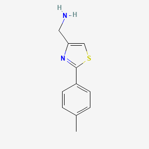 molecular formula C11H14Cl2N2S B2622503 [2-(4-Methylphenyl)-1,3-thiazol-4-yl]methylamine CAS No. 89152-86-3