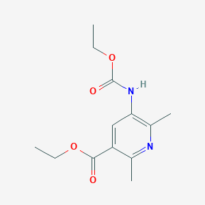 molecular formula C13H18N2O4 B2622510 Ethyl 5-((ethoxycarbonyl)amino)-2,6-dimethylnicotinate CAS No. 380343-07-7