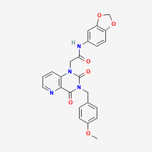 molecular formula C24H20N4O6 B2622513 N-1,3-benzodioxol-5-yl-2-[3-(4-methoxybenzyl)-2,4-dioxo-3,4-dihydropyrido[3,2-d]pyrimidin-1(2H)-yl]acetamide CAS No. 923122-43-4