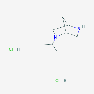 molecular formula C8H18Cl2N2 B2622518 2-Isopropyl-2,5-diazabicyclo[2.2.1]heptane dihydrochloride CAS No. 909186-53-4