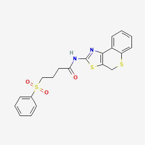 molecular formula C20H18N2O3S3 B2622524 4-(phenylsulfonyl)-N-(4H-thiochromeno[4,3-d]thiazol-2-yl)butanamide CAS No. 923087-40-5