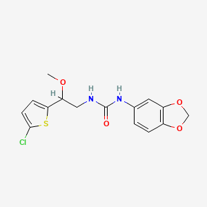 1-(Benzo[d][1,3]dioxol-5-yl)-3-(2-(5-chlorothiophen-2-yl)-2-methoxyethyl)urea