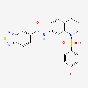 N-(1-((4-fluorophenyl)sulfonyl)-1,2,3,4-tetrahydroquinolin-7-yl)benzo[c][1,2,5]thiadiazole-5-carboxamide
