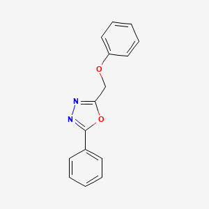 molecular formula C15H12N2O2 B2622554 2-(Phenoxymethyl)-5-phenyl-1,3,4-oxadiazole CAS No. 325804-03-3