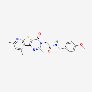 N-(4-methoxyphenyl)-2-{[3-(phenylthio)pyrazin-2-yl]thio}acetamide