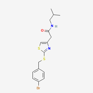 2-(2-((4-bromobenzyl)thio)thiazol-4-yl)-N-isobutylacetamide