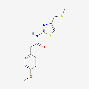 2-(4-methoxyphenyl)-N-(4-((methylthio)methyl)thiazol-2-yl)acetamide