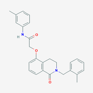 molecular formula C26H26N2O3 B2622567 2-((2-(2-methylbenzyl)-1-oxo-1,2,3,4-tetrahydroisoquinolin-5-yl)oxy)-N-(m-tolyl)acetamide CAS No. 850907-87-8
