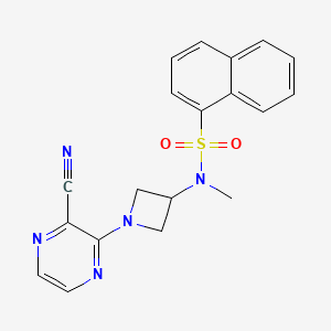 molecular formula C19H17N5O2S B2622581 N-[1-(3-Cyanopyrazin-2-yl)azetidin-3-yl]-N-methylnaphthalene-1-sulfonamide CAS No. 2380180-78-7