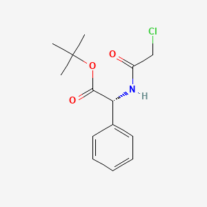molecular formula C14H18ClNO3 B2622598 tert-butyl (2R)-2-(2-chloroacetamido)-2-phenylacetate CAS No. 1909288-02-3