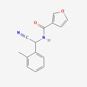 molecular formula C14H12N2O2 B2622606 N-[cyano(2-methylphenyl)methyl]furan-3-carboxamide CAS No. 1355508-13-2