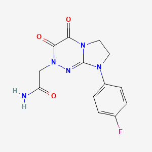 2-(8-(4-fluorophenyl)-3,4-dioxo-3,4,7,8-tetrahydroimidazo[2,1-c][1,2,4]triazin-2(6H)-yl)acetamide